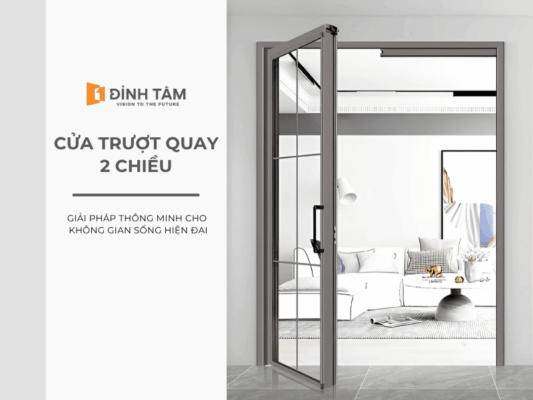 cửa nhôm kính trượt quay