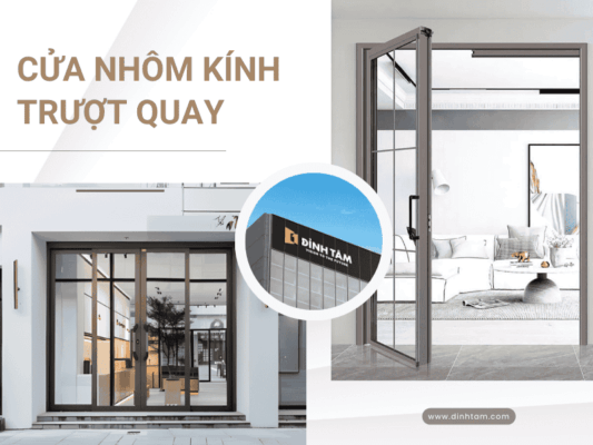cửa nhôm kính trượt quay