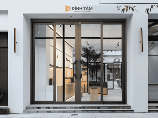 cửa nhôm kính trượt quay