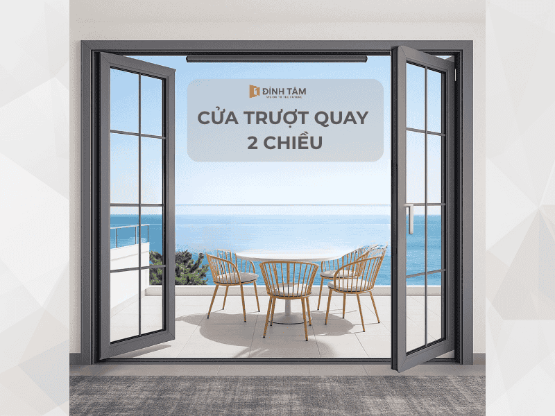 cửa trượt quay 2 chiều biệt thự