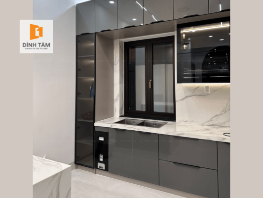 Tủ bếp sử dụng nhôm ocean luxury